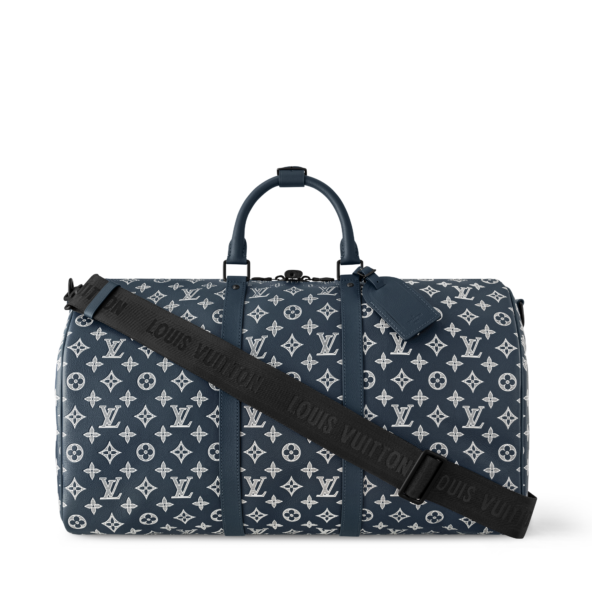 Bolsa de viaje Keepall 50 con bandolera Piel Monogram Shadow